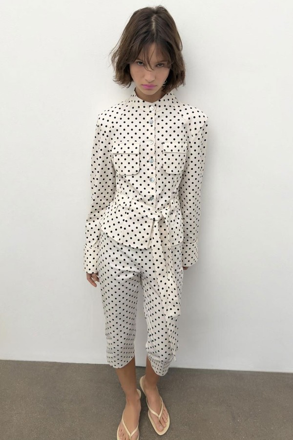 Polka Dot Capri Trousers from Zara