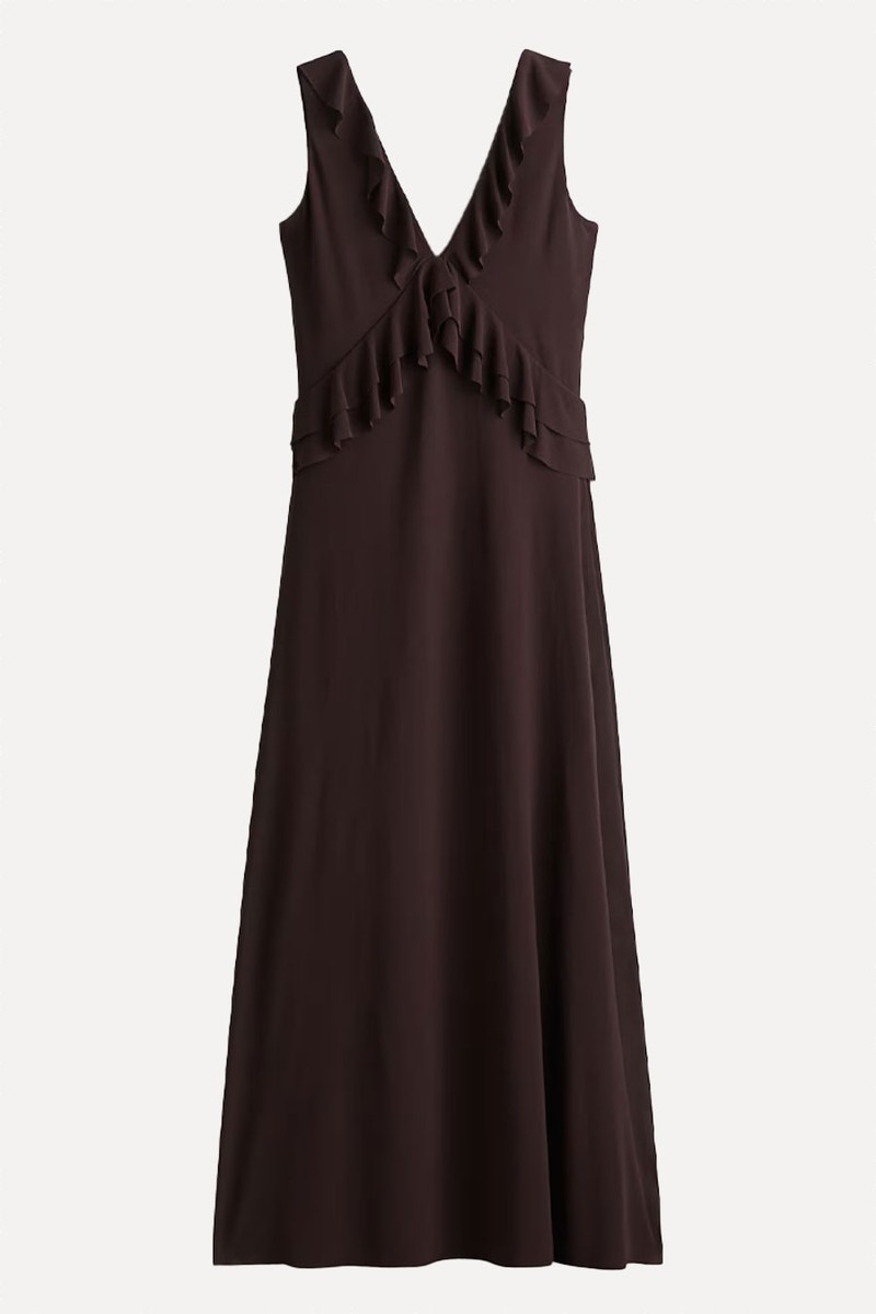 Flounce-Trimmed Dress