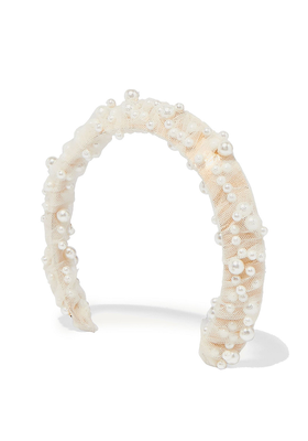 Tulle & Faux Pearl Hair Band from Lelet NY