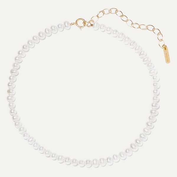 Gold-Plated Pearl Anklet from Chan Luu