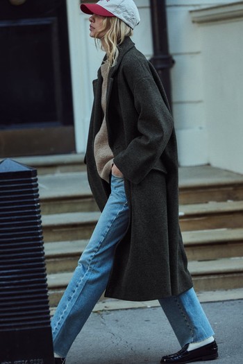 Soft Oversize Textured Coat  from Zara