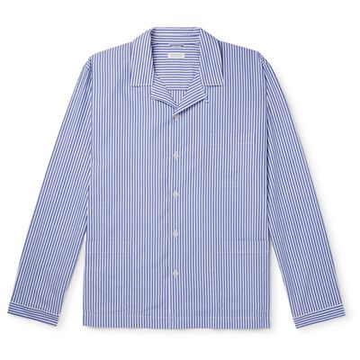Striped Cotton-Poplin Pyjama Shirt from Sunspel