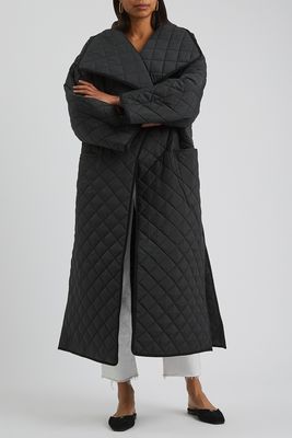 Quilted Longline Shell Coat from Totême