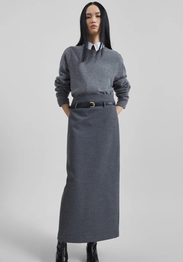 Mauvilly Belted Pencil Skirt 