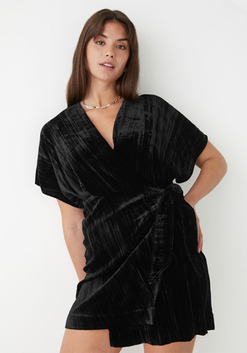 Velvet Wrap Dress