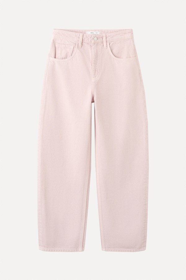 High-Waisted Barrel Jeans from Mango