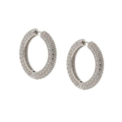 Pavé Hoop Earrings from Numbering