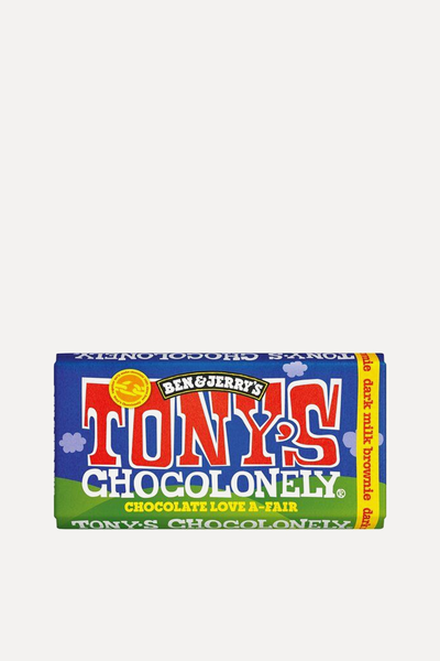 Dark Milk Chocolate Bar With Brownie Pieces  from Tony's Chocolonely