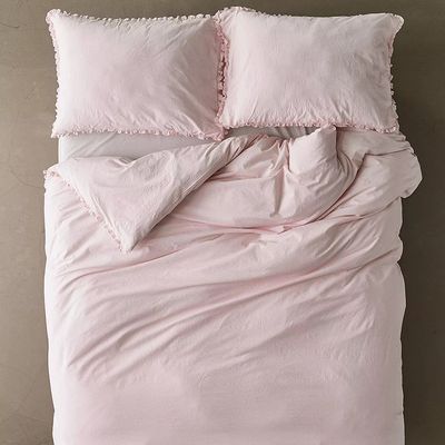 Pink Ruffle Duvet Set from Urban Outfitters