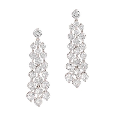 Tracks Crystal-Embellished Drop Earrings from Fallon