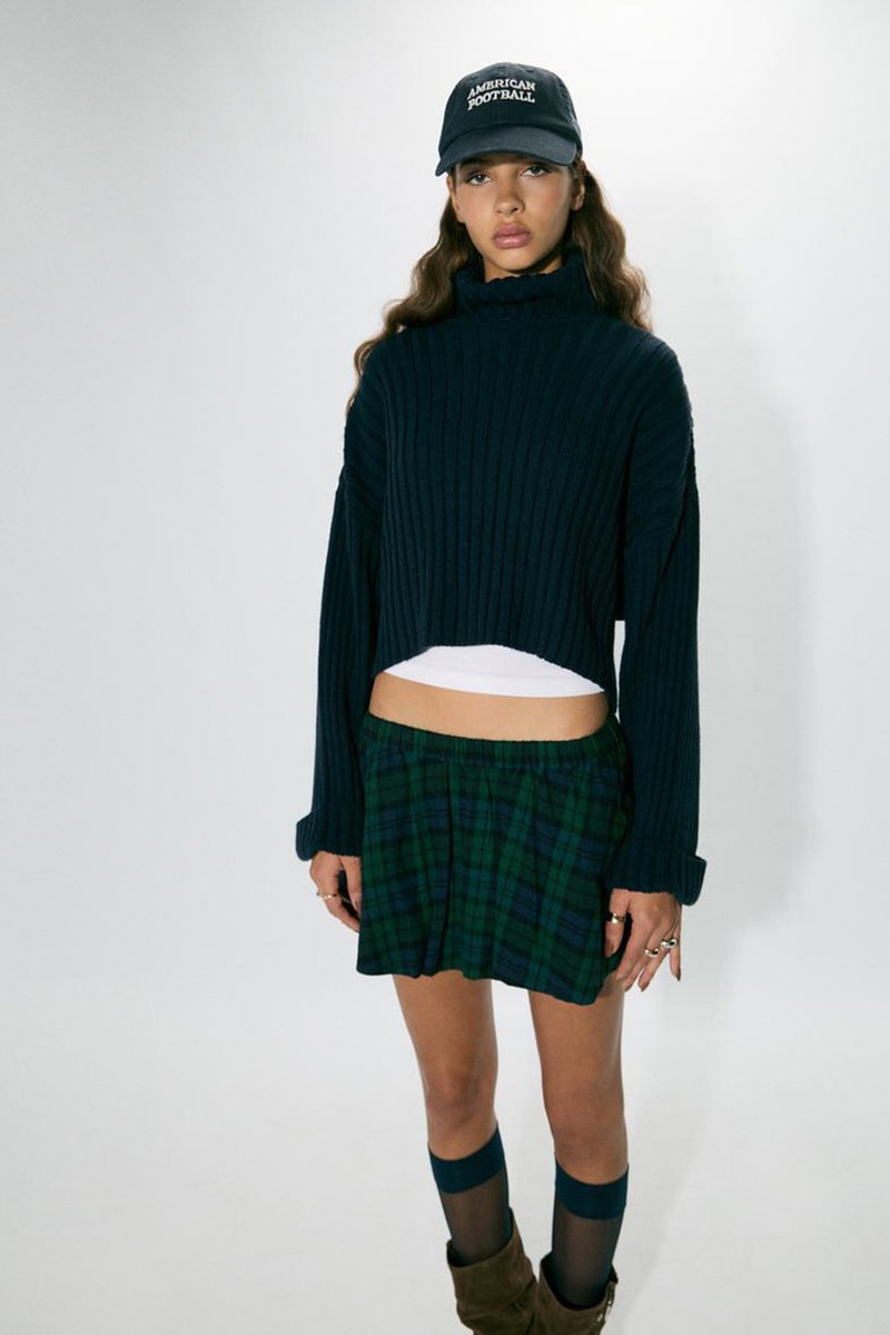 Knit Jumper With Raised Neck
