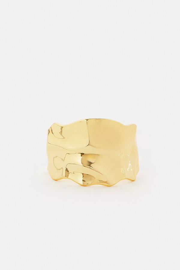 Gold Plated Textured Cuff from Karen Millen