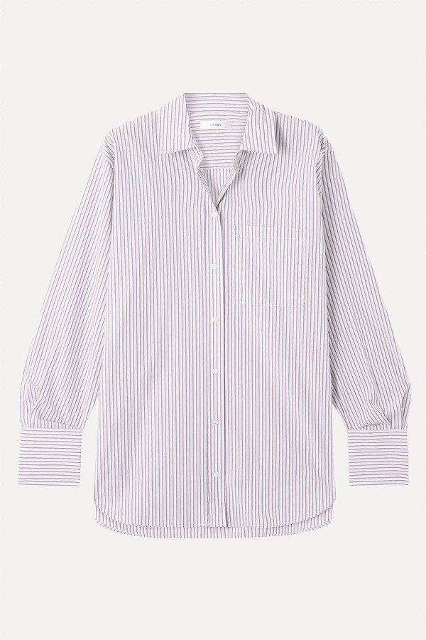 Striped Cotton-Poplin Shirt from Frame