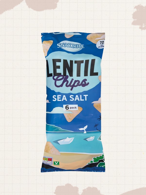 Pack Of 6 Sea Salt Lentil Chips  from SNACKRITE