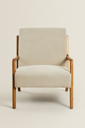 Ash Wood & Linen Armchair