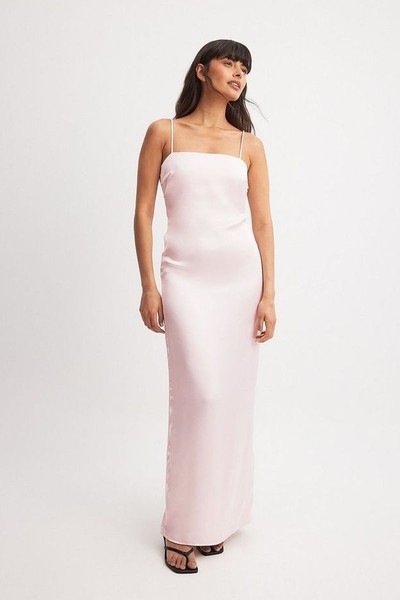 Low-Back Satin Maxi Dress from Na-Kd