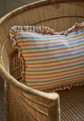 Sofia Striped Frill Cushion from Rowen & Wren