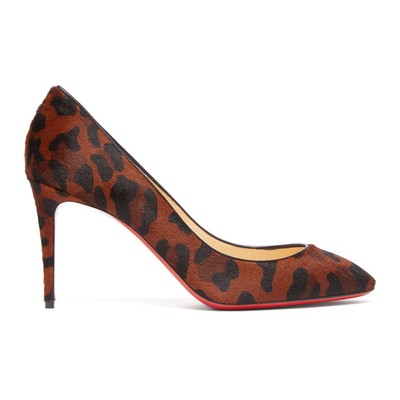 Eloise 85 Leopard-Print Calf-Hair Pumps from Christian Louboutin