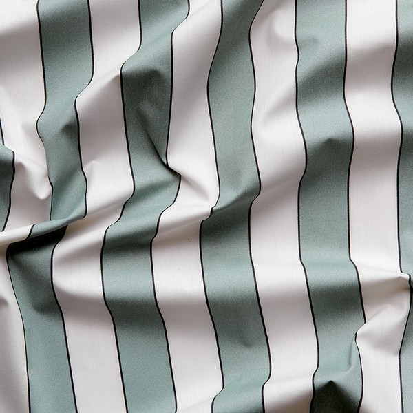 Plain Stripe Sage Cotton from Flora Soames