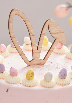 Bunny Ears Wooden Cake Topper
