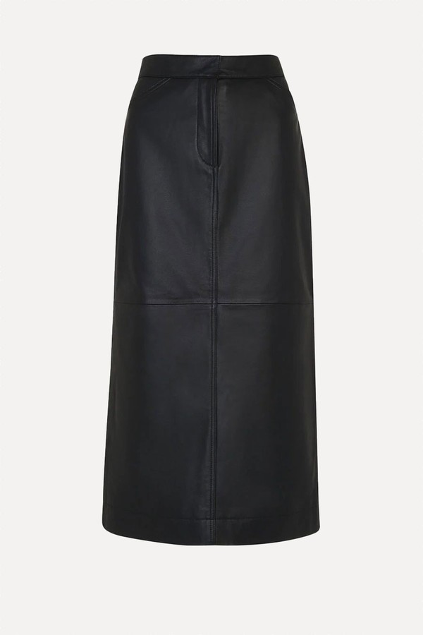 Jamie Leather Midi Skirt from Whistles