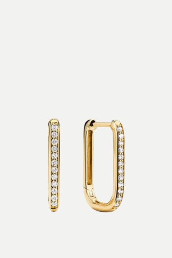 Pavé Diamond Small U Hoops