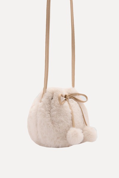 Fur-Effect Bag With Metal Handle from Mango