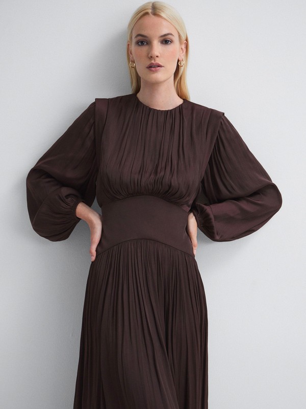 Florere Pleated Midi Dress