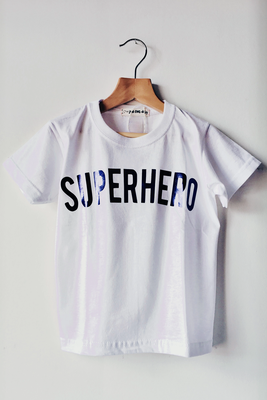 Superhero White Organic T-Shirt from For Just One Day
