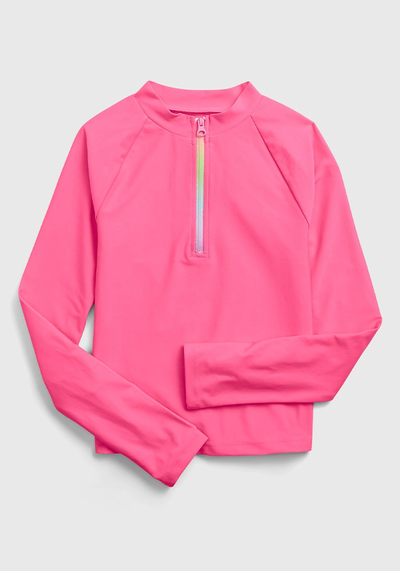 Kids Recycled Zip Swim Rash Guard Top from GAP