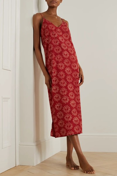 Helios Printed Cotton-Voile Nightdress from Desmond & Dempsey x Ōshadi