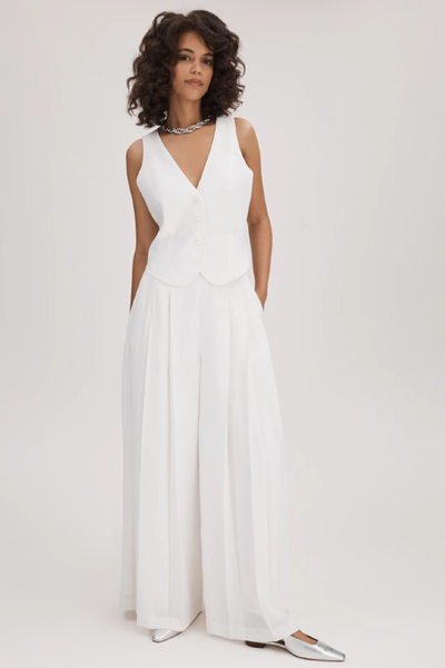 Deep Pleat Extra Wide Leg Trousers from Florere