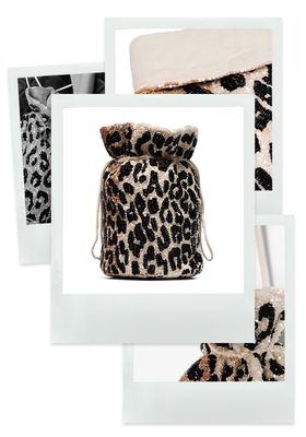 Leopard Drawstring Bag from Ganni