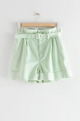 Bleted Paperbag Waist Shorts from & Other Stories