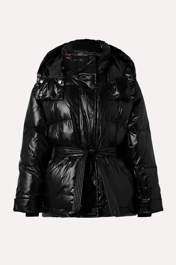 Cortina Hooded Belted Quilted Down Ski Jacket from Perfect Moment