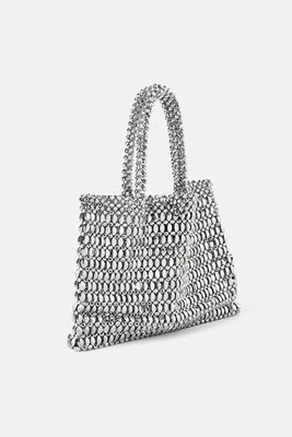 Metallic-Effect Mini Tote Bag