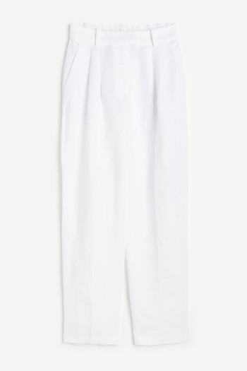 Tapered Linen-Blend Trousers from H&M