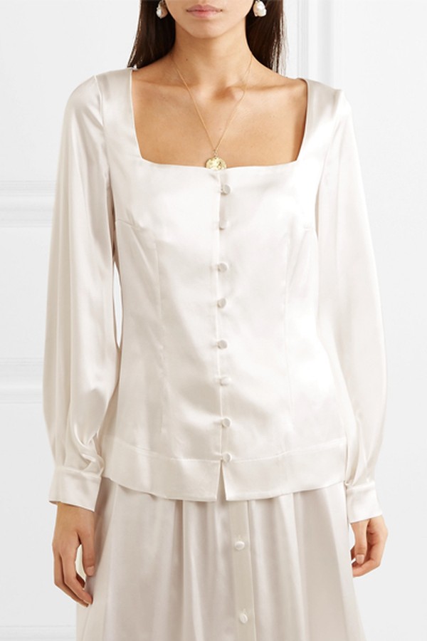 Gaia Silk-Satin Blouse from Deitas