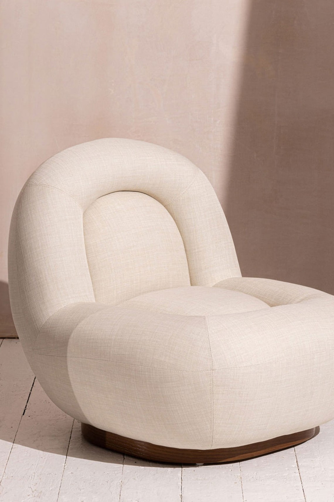 Canvas & Walnut Armchair from Six The Residence