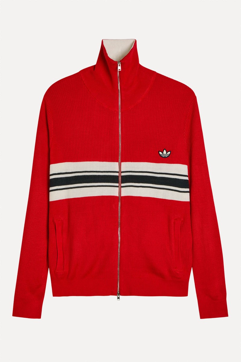 Stripe-Intarsia Knit Cardigan  from Adidas x Wales Bonner 
