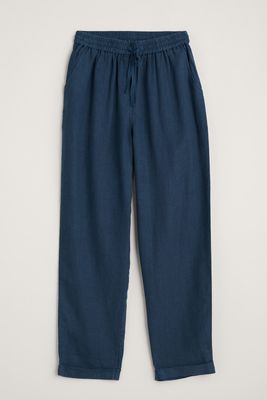 Dipping Sun Tapered Linen Trousers