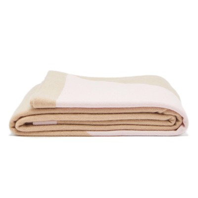 Diagonal-Stripe Cashmere Blanket from Allude