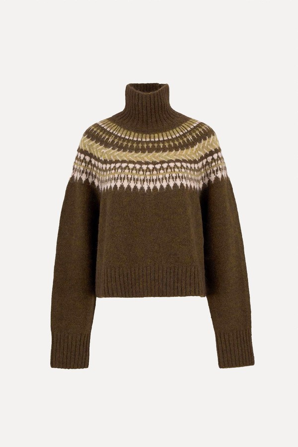 Lorrie Fair Isle Roll-Neck Jumper from Barbour