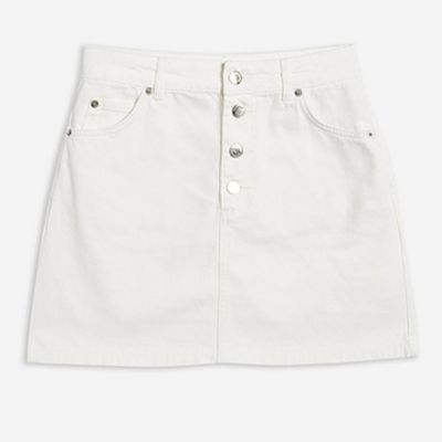 Button Fly Denim Skirt from Topshop