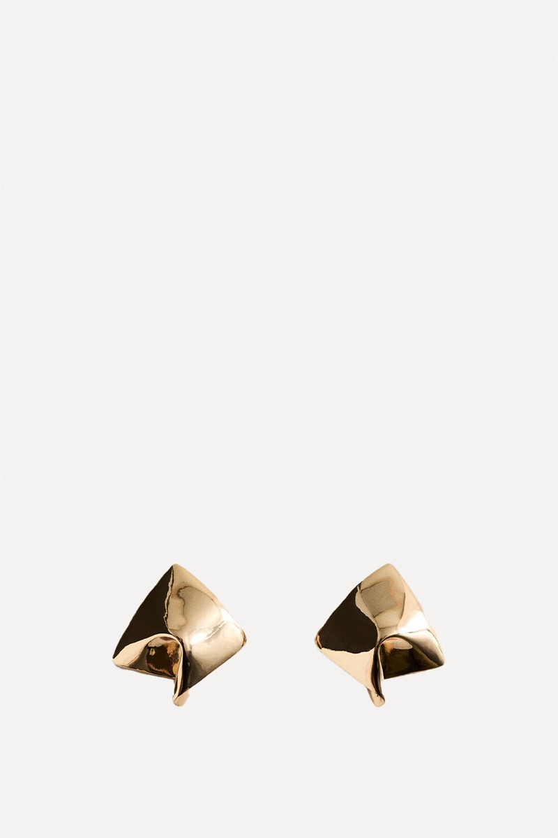 Irregular Metallic Earrings