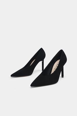 Black High Heel Court Shoes from Uterque