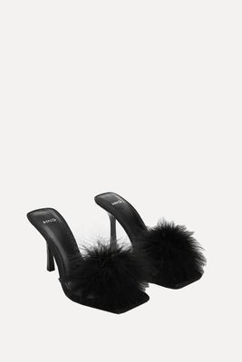 Sandals With Feather Decoration from Mango