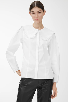 Embroidered Poplin Blouse from Arket