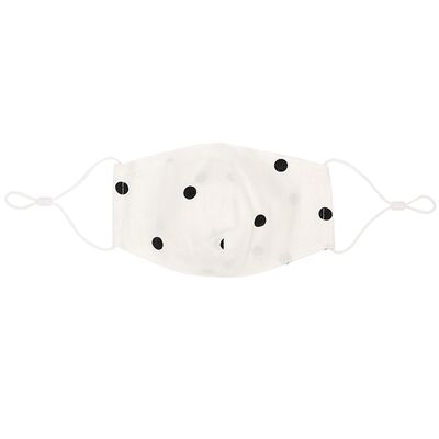 Monochrome Polka-Dot Face Mask from Olivia Rubin