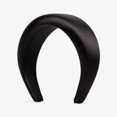 Black Silk Headband from Prada